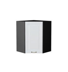 Шкаф верхний угловой Ницца, цвет: Белый