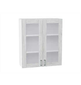 Шкаф верхний с 2-мя остекленными дверцами Лофт, цвет: Nordic Oak