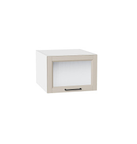 Шкаф верхний горизонтальный остекленный глубокий Сканди, цвет: Cream Silkwood