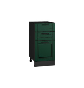 Шкаф нижний с 3-мя ящиками Дублин, цвет: Special Green