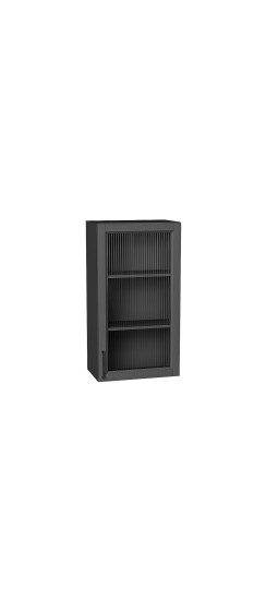 Шкаф верхний с 1-ой остекленной дверцей Сканди, цвет: Stormy Silkwood | ПЭТ, Stormy Silkwood