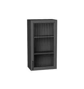 Шкаф верхний с 1-ой остекленной дверцей Сканди, цвет: Stormy Silkwood