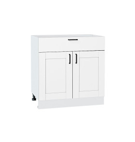 Шкаф нижний с 2-мя дверцами и ящиком Лофт, цвет: Super White