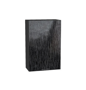 Шкаф верхний с 1-ой дверцей Валерия-М, цвет: Черный металлик дождь