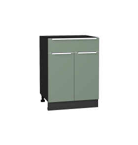 Шкаф нижний с 2-мя дверцами и ящиком Фьюжн, цвет: Silky Mint