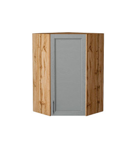 Шкаф верхний угловой Сканди, цвет: Grey Softwood