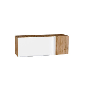 Шкаф верхний прямой угловой горизонтальный Фьюжн, цвет: Silky White