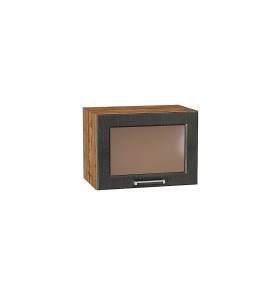 Шкаф верхний горизонтальный остекленный Прага, цвет: Венге премиум