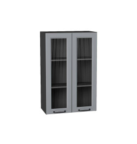 Шкаф верхний с 2-мя остекленными дверцами Ницца, цвет: Magnum