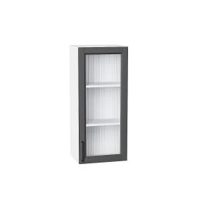 Шкаф верхний с 1-ой остекленной дверцей Сканди, цвет: Stormy Silkwood