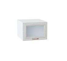 Шкаф верхний горизонтальный остекленный глубокий Шале, цвет: White Dreamline