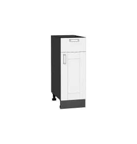 Шкаф нижний с 1-ой дверцей и ящиком Лофт, цвет: White Silk