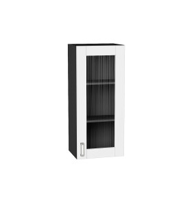 Шкаф верхний с 1-ой остекленной дверцей Лофт, цвет: White Silk