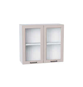 Шкаф верхний с 2-мя остекленными дверцами Барселона, цвет: Кашемир