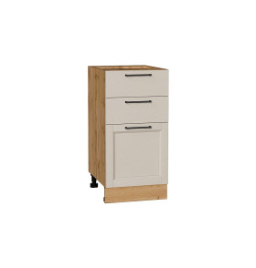 Шкаф нижний с 3-мя ящиками Сканди, цвет: Cream Silkwood