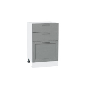 Шкаф нижний с 3-мя ящиками Сканди, цвет: Grey Softwood