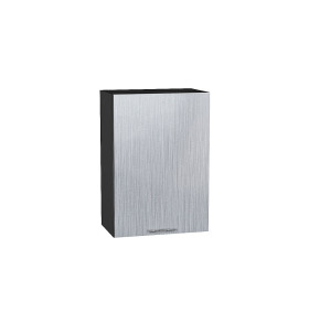 Шкаф верхний с 1-ой дверцей Валерия-М, цвет: Серый металлик дождь светлый