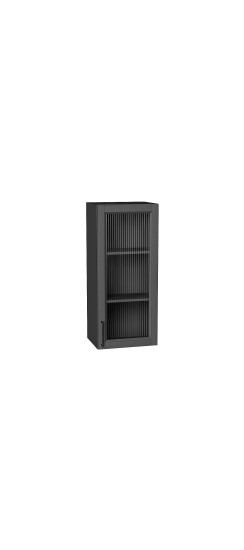 Шкаф верхний с 1-ой остекленной дверцей Сканди, цвет: Stormy Silkwood | ПЭТ, Stormy Silkwood