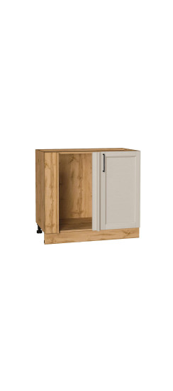 Шкаф нижний угловой Сканди, цвет: Cream Silkwood | ПЭТ, Cream Silkwood