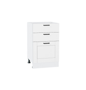 Шкаф нижний с 3-мя ящиками Лофт, цвет: Super White