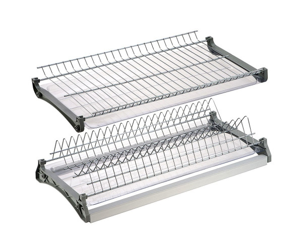 Посудосушитель 2-х уровневый, нержавеющая сталь, хром