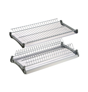 Посудосушитель 2-х уровневый, нержавеющая сталь, цвет: Хром