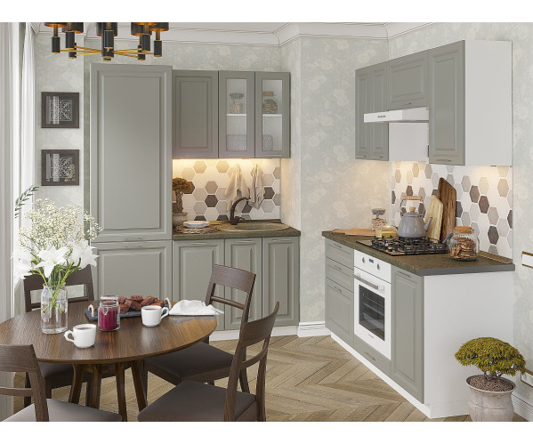 Фартук для кухни «Монохромные соты» | ХДФ с у/ф печатью, 2440*610