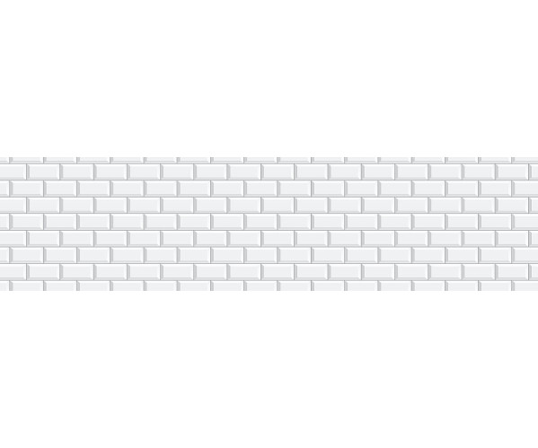 Фартук для кухни «Белая классическая плитка» | ХДФ с у/ф печатью, 2440*610