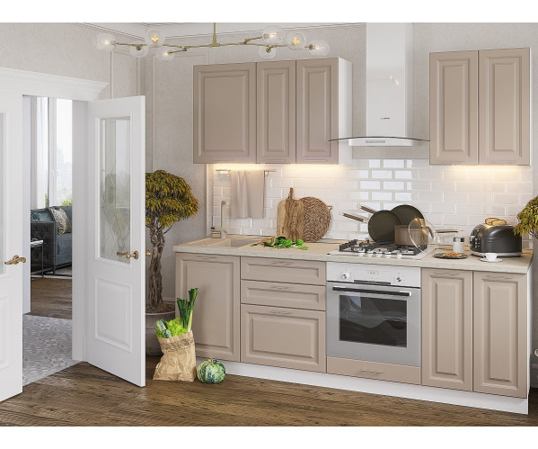 Фартук для кухни «Белая классическая плитка» | ХДФ с у/ф печатью, 2440*610