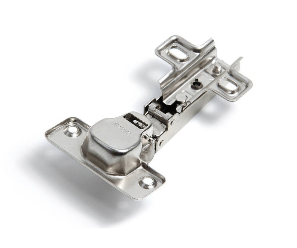 Петля Slide-on накладная без амортизатора D35 90° (с отв. планкой, угол откр. 105°) | Сталь, Накладные