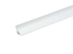 Планка для стенпанели угловая ПВХ, цвет: Белый