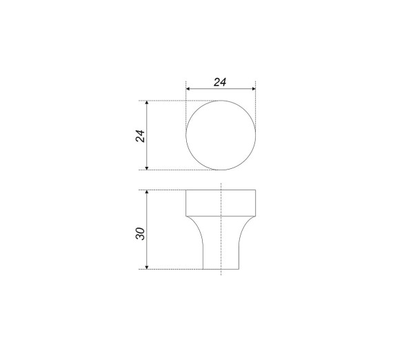 Ручка кнопка мебельная ELL RC333MDN.4, Матовый темный никель