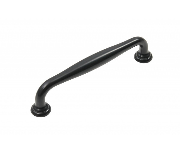 Ручка скоба мебельная URSULA RS433BL.4 | Матовый черный, 96 мм