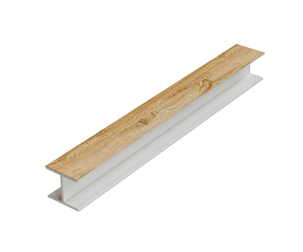 Соединительный элемент для цоколя ПВХ 180 гр., Дуб Вотан, пластик, высота 146 мм