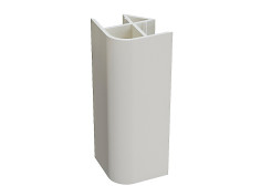 Угол для цоколя ПВХ 90 гр., цвет: Белый