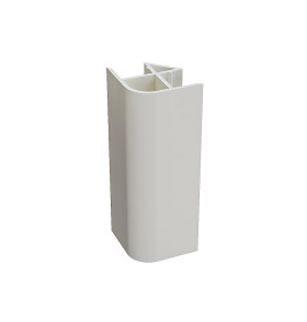 Угол для цоколя ПВХ 90 гр., цвет: Белый