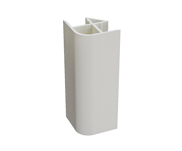 Угол для цоколя ПВХ 90 гр. | Белый, Устанавливается под углом 90 градусов