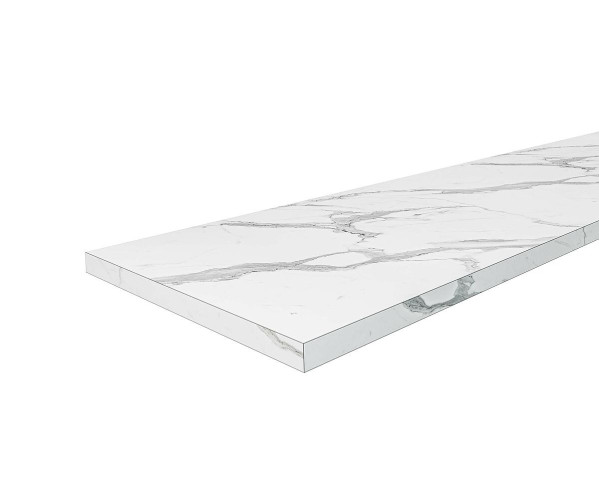 Столешница Hard-38 кромка с 4-х сторон Прямая | Гранит белый, влагостойкая ДСП