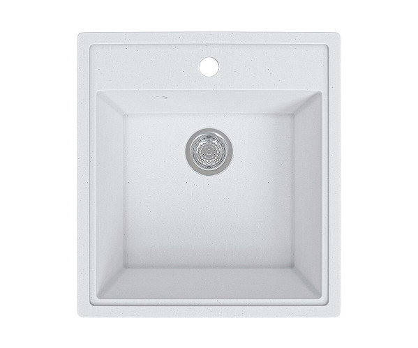Мойка врезная Vivat 465021 1Ч | Искусственный камень, МатБелый