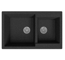 Мойка врезная Vivat 765020 2Ч, цвет: МатЧерный