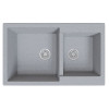 Мойка врезная Vivat 765020 2Ч | Искусственный камень, МатСерый