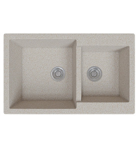 Мойка врезная Vivat 765020 2Ч, цвет: МатБежевый