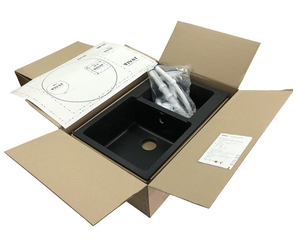 Мойка врезная Vivat 765020 2Ч, МатБелый, характеристики