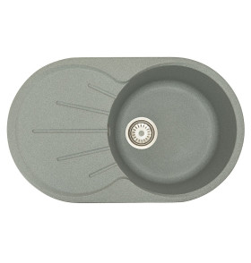 Мойка врезная Vivat 734619 1Ч1К, цвет: Серый