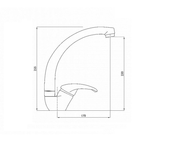 Смеситель для кухни UM2302 | CR Хром, Латунь