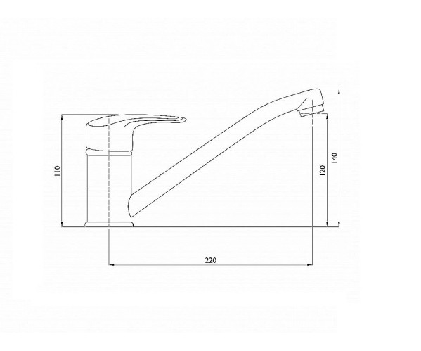 Смеситель для кухни UM1301 CR Хром, характеристики