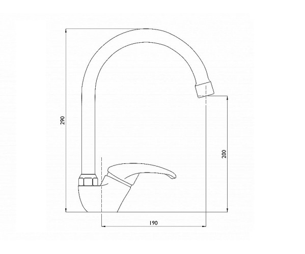 Смеситель для кухни UM2303 | CR Хром, Латунь