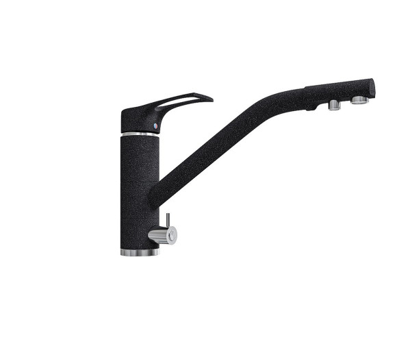 Смеситель для кухни 205/235 2Р | Искусственный камень, МатЧерный