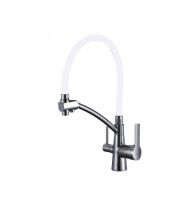 Смеситель для кухни 440/221 2Р, цвет: Белый сатин