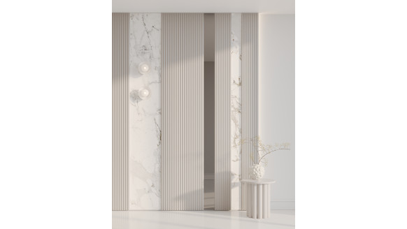 Рифленая эмалированная стеновая панель